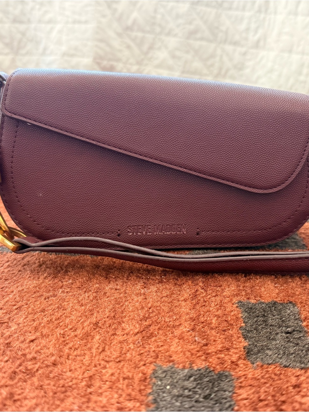 Steve Madden Plum Textured Crossbody Bag